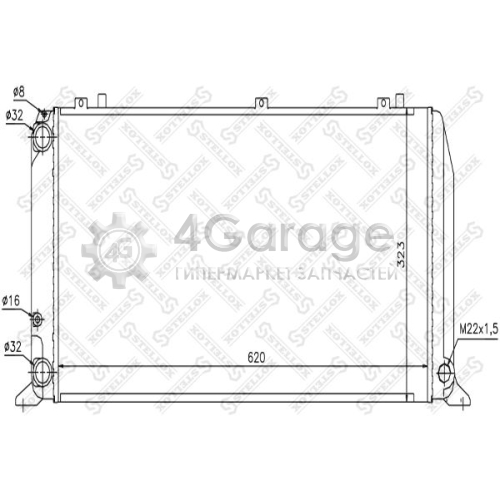 STELLOX 1025542SX Радиатор охлаждение двигателя