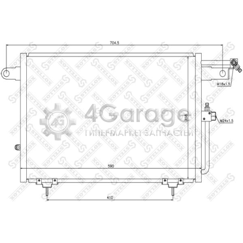 STELLOX 1045007SX Конденсатор кондиционер