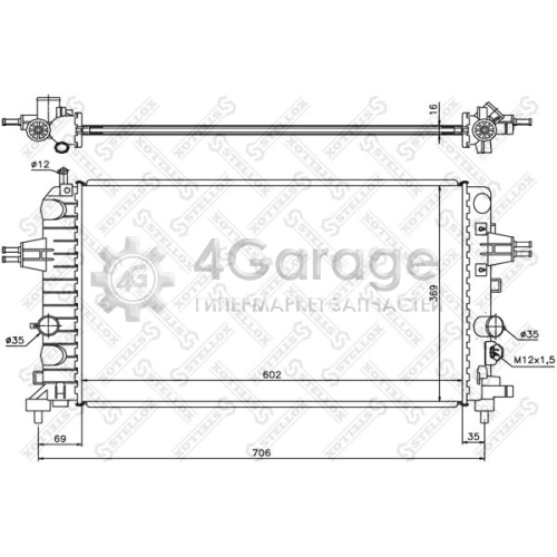 STELLOX 1025176SX Радиатор охлаждение двигателя