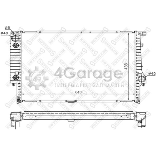 STELLOX 1025415SX Радиатор охлаждение двигателя