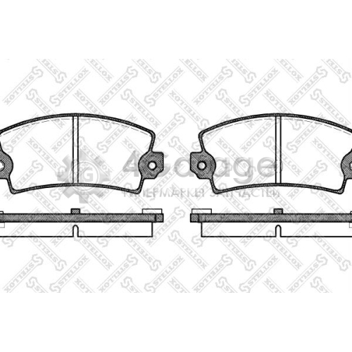 STELLOX 032036SX Комплект тормозных колодок дисковый тормоз