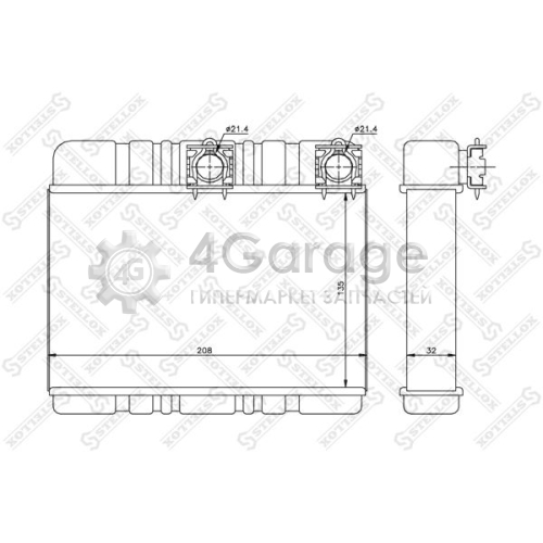 STELLOX 1035081SX Теплообменник отопление салона