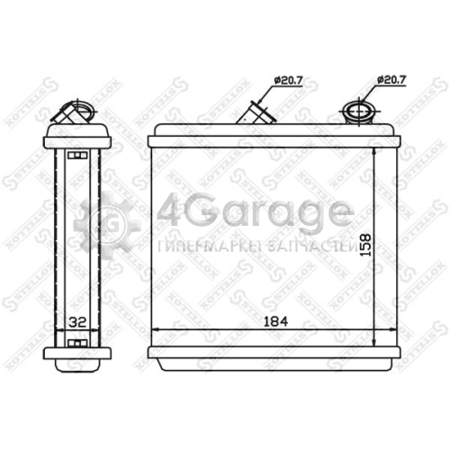 STELLOX 1035128SX Теплообменник отопление салона