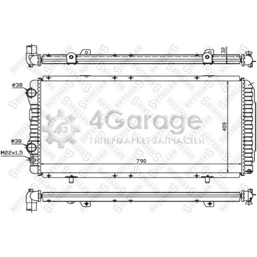 STELLOX 1025027SX Радиатор охлаждение двигателя