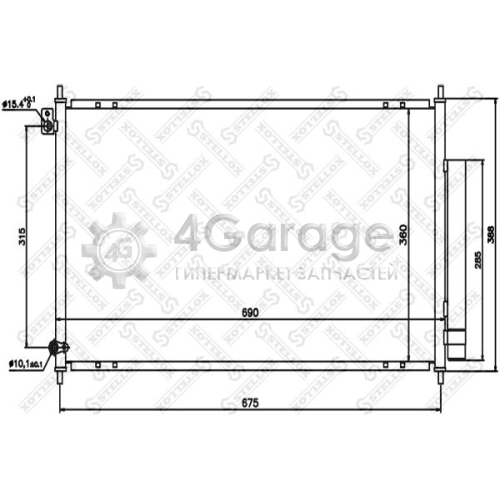 STELLOX 1045061SX Конденсатор кондиционер