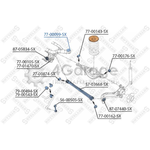 STELLOX 7700099SX Подвеска рычаг независимой подвески колеса