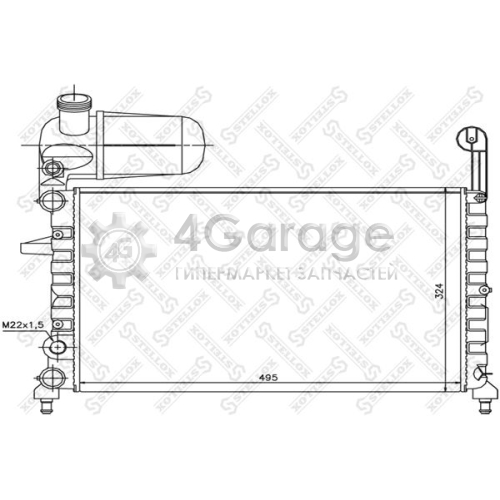 STELLOX 1025030SX Радиатор охлаждение двигателя