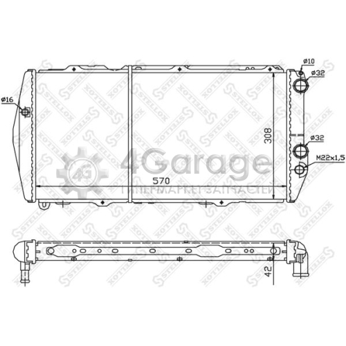 STELLOX 1025017SX Радиатор охлаждение двигателя