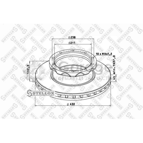 STELLOX 8500728SX Тормозной диск