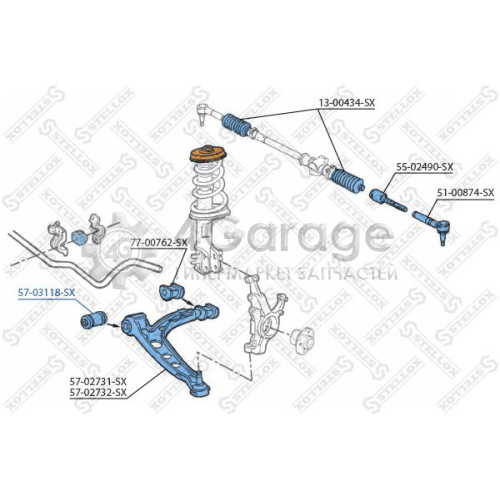 STELLOX 5703118SX Подвеска рычаг независимой подвески колеса