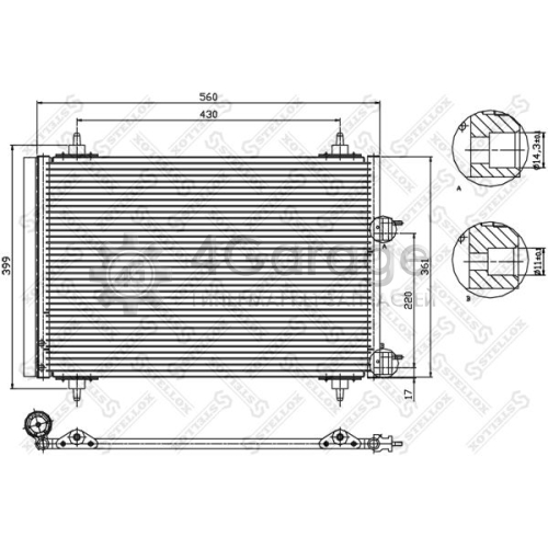 STELLOX 1045145SX Конденсатор кондиционер