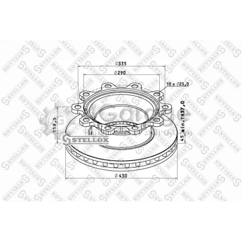 STELLOX 8500809SX Тормозной диск