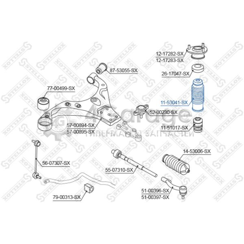 STELLOX 1153041SX Защитный колпак / пыльник амортизатор