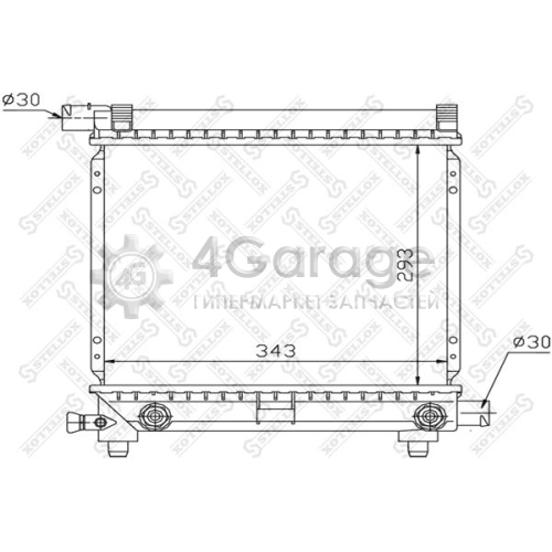 STELLOX 1025870SX Радиатор охлаждение двигателя