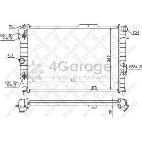 STELLOX 1026012SX Радиатор охлаждение двигателя