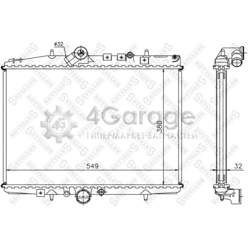 STELLOX 1025647SX Радиатор охлаждение двигателя