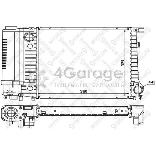 STELLOX 1025566SX Радиатор охлаждение двигателя