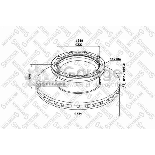 STELLOX 8500791SX Тормозной диск