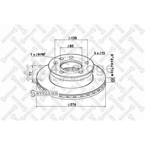 STELLOX 8500730SX Тормозной диск