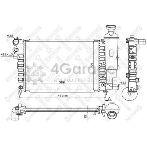 STELLOX 1026098SX Радиатор охлаждение двигателя