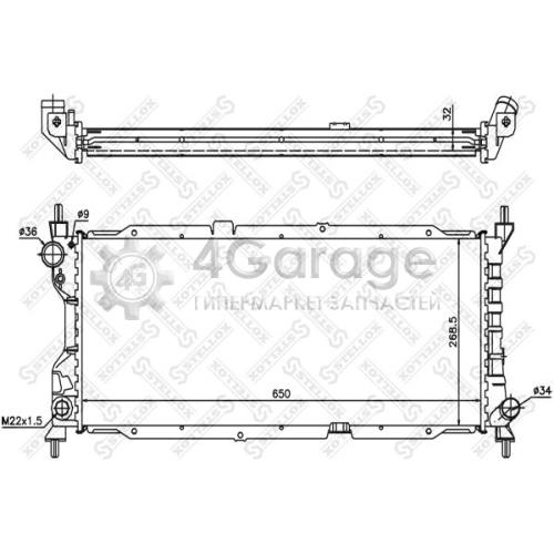 STELLOX 1025203SX Радиатор охлаждение двигателя