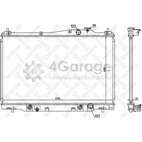 STELLOX 1026680SX Радиатор охлаждение двигателя