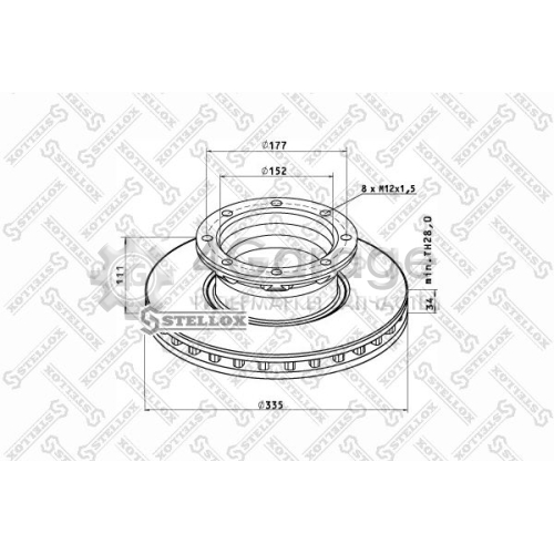 STELLOX 8500780SX Тормозной диск