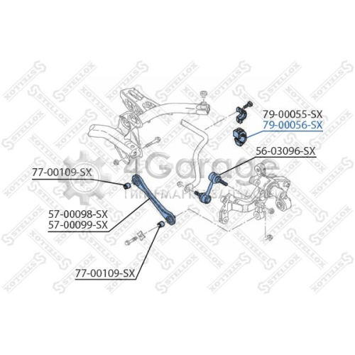 STELLOX 7900056SX Опора стабилизатор