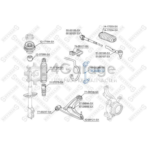 STELLOX 5600266SX Тяга / стойка стабилизатор