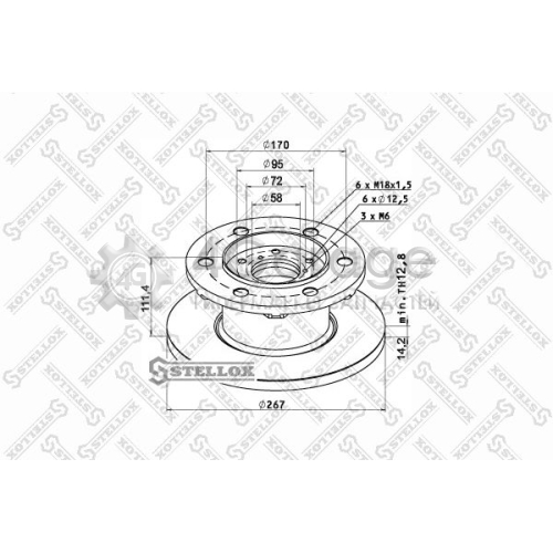 STELLOX 8500735SX Тормозной диск