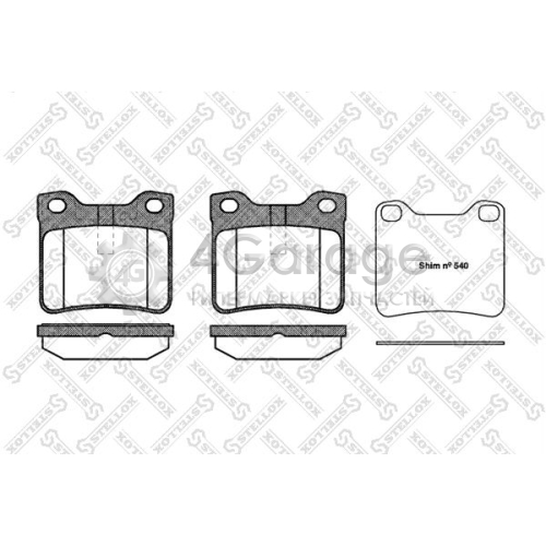 STELLOX 332010BSX Комплект тормозных колодок дисковый тормоз