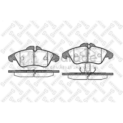 STELLOX 589000BSX Комплект тормозных колодок дисковый тормоз