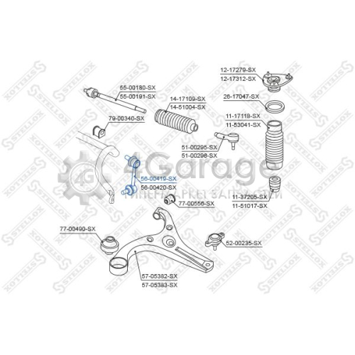 STELLOX 5600419SX Тяга / стойка стабилизатор