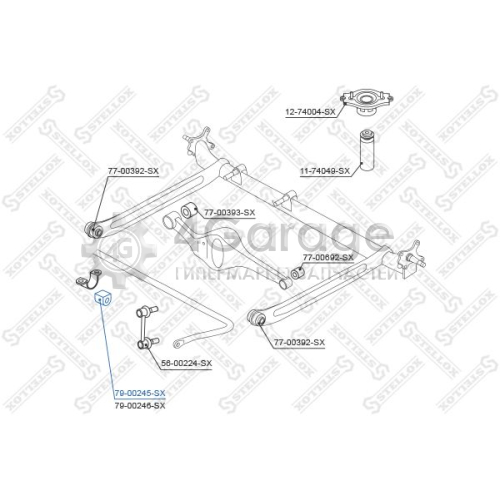 STELLOX 7900245SX Опора стабилизатор