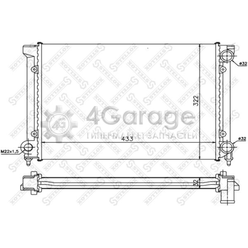 STELLOX 1025049SX Радиатор охлаждение двигателя