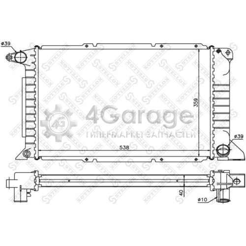 STELLOX 1025798SX Радиатор охлаждение двигателя