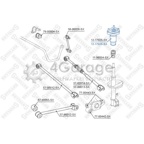 STELLOX 1217026SX Опора стойки амортизатора