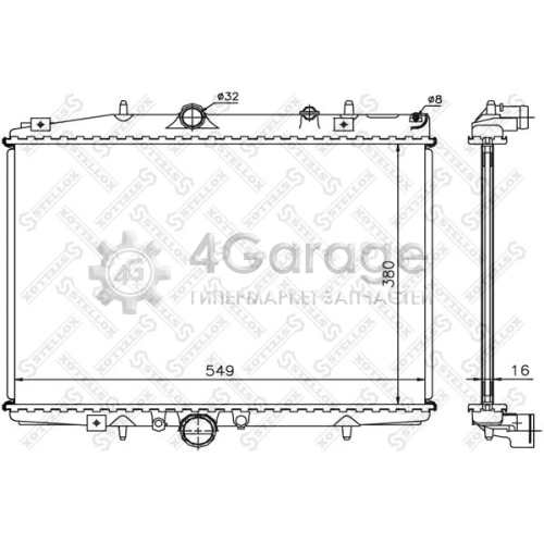 STELLOX 1025173SX Радиатор охлаждение двигателя