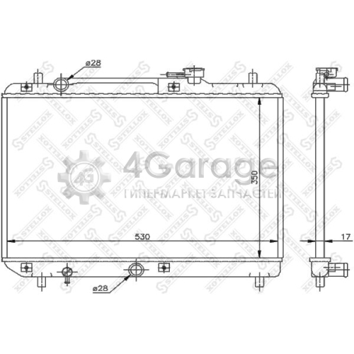 STELLOX 1025278SX Радиатор охлаждение двигателя