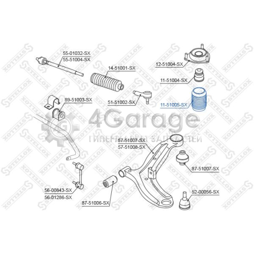 STELLOX 1151005SX Защитный колпак / пыльник амортизатор