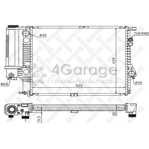 STELLOX 1025022SX Радиатор охлаждение двигателя