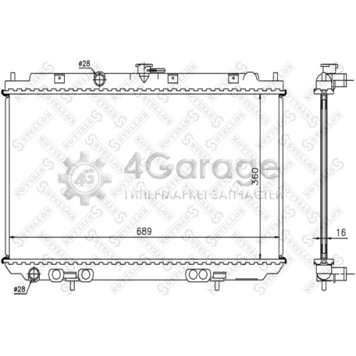 STELLOX 1025167SX Радиатор охлаждение двигателя