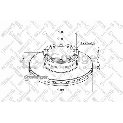 STELLOX 8500710SX Тормозной диск