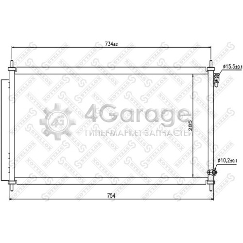 STELLOX 1045097SX Конденсатор кондиционер