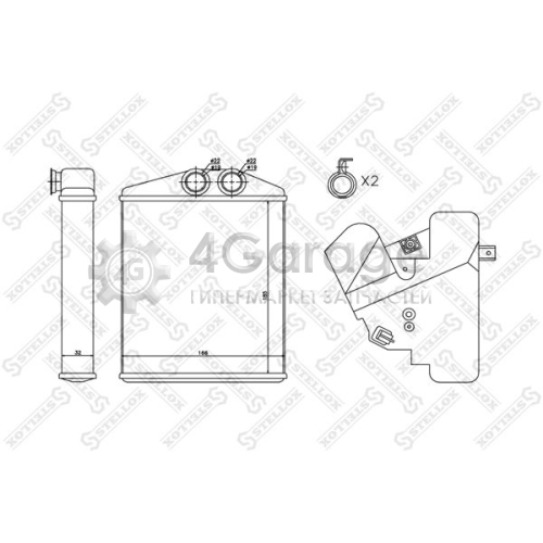 STELLOX 1035122SX Теплообменник отопление салона