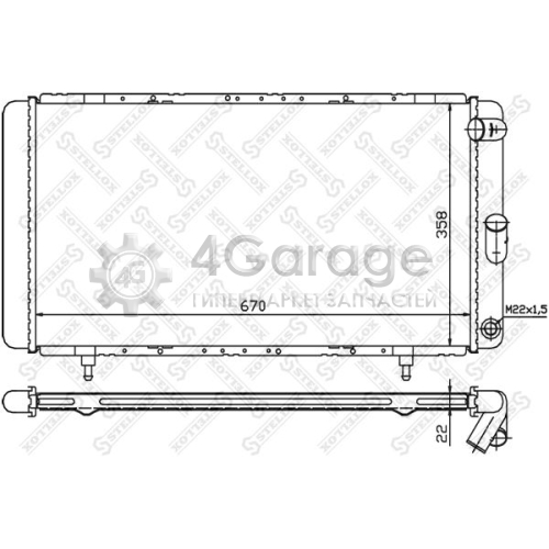 STELLOX 1025233SX Радиатор охлаждение двигателя