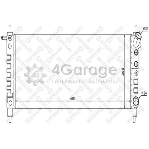 STELLOX 1026076SX Радиатор охлаждение двигателя