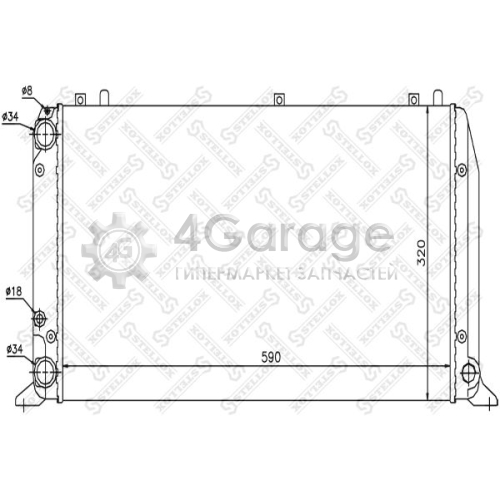 STELLOX 1025016SX Радиатор охлаждение двигателя