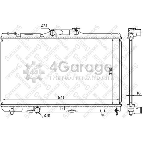 STELLOX 1025114SX Радиатор охлаждение двигателя