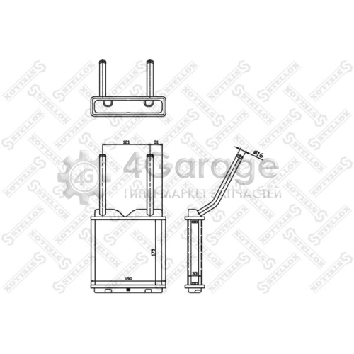 STELLOX 1035010SX Теплообменник отопление салона